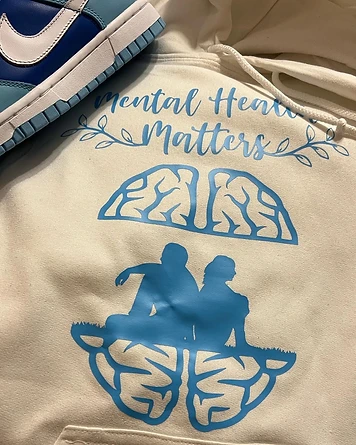 White Mental Health Matters Hoodie