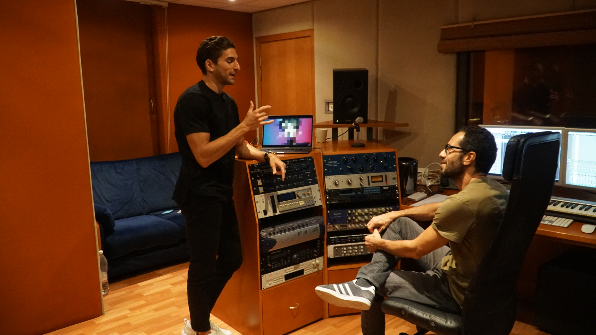 Nasser in the studio, Dubai, 2019