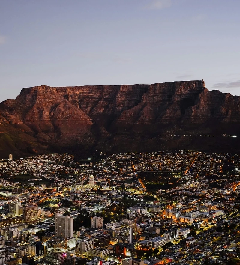 Cape Town skyline at blue hour, where Empire provides guarding and close protection services