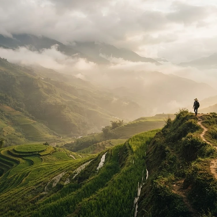 A breathtaking travel destination at golden hour