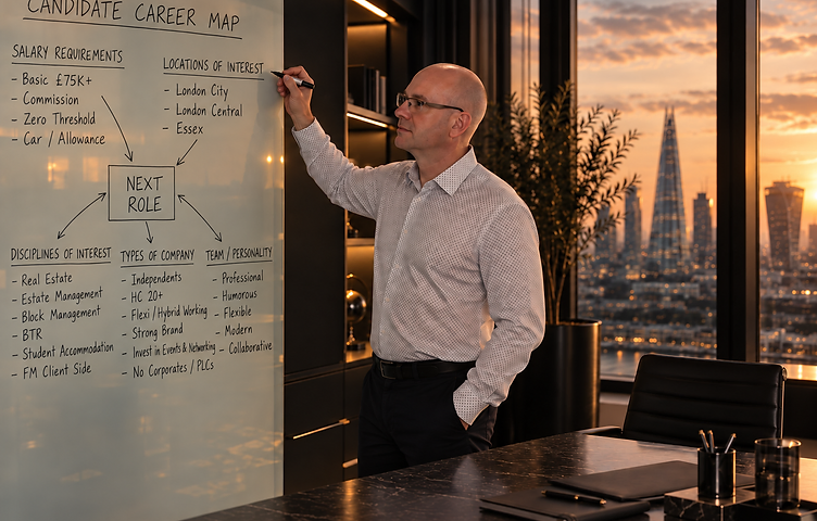 Richard mapping a candidate's next career move