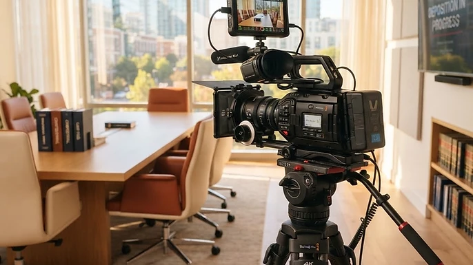 Professional legal videography setup