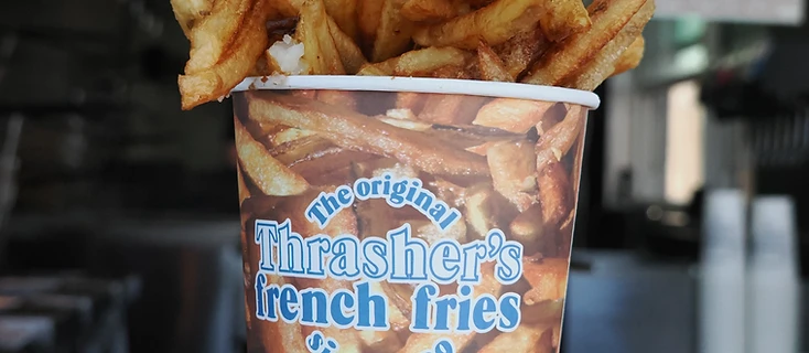 Thrasher's French fries on the Rehoboth boardwalk — a content shoot sample