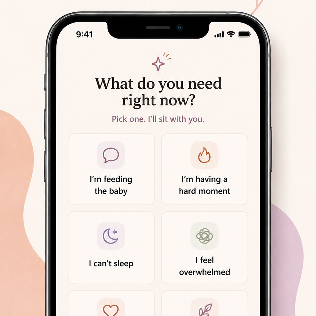 Postpartum Pal asks what you need right now