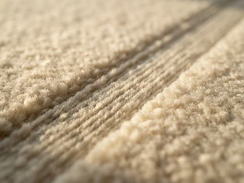 Fibras de alfombra perfectamente aspiradas