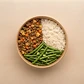 Picadillo de res + arroz + ejotes