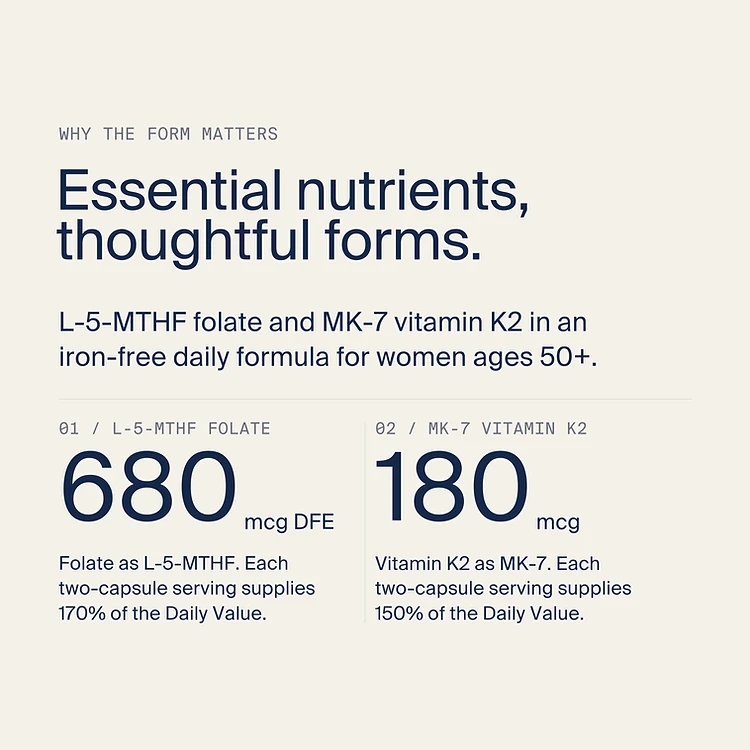 Women's Multivitamin 50+ — Why the form matters