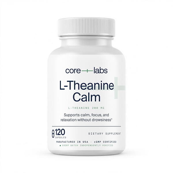L-Theanine Calm bottle front - 120 capsules