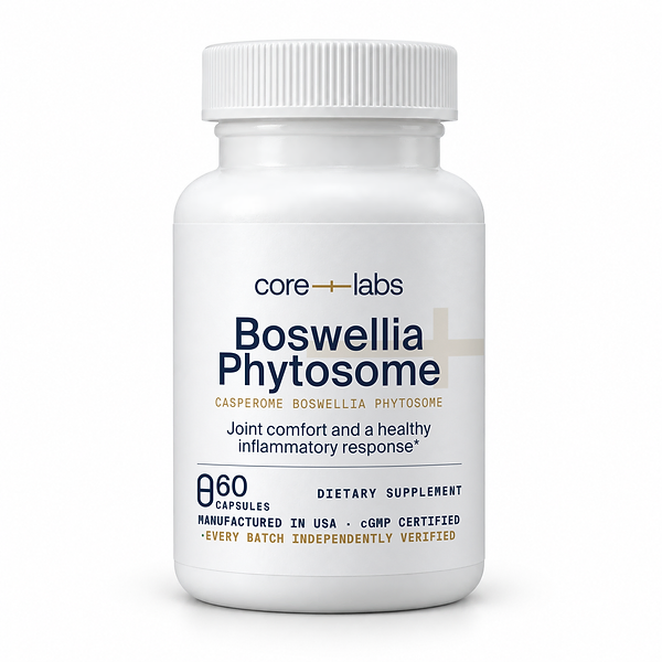 CoreLabs Boswellia Phytosome 500 mg bottle front, Casperome, 60 capsules