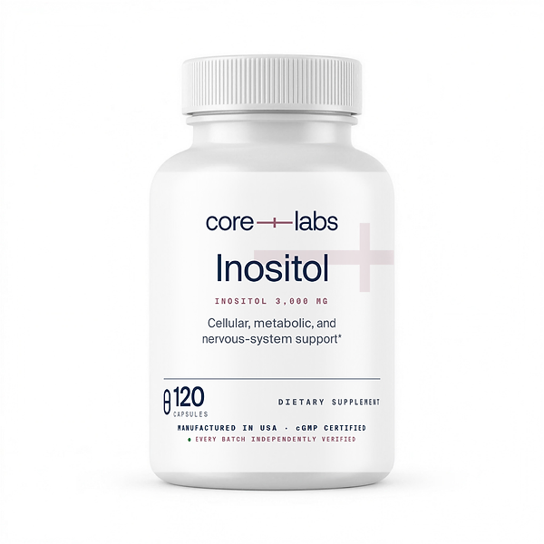 CoreLabs Inositol 3,000 mg bottle front, 120 capsules