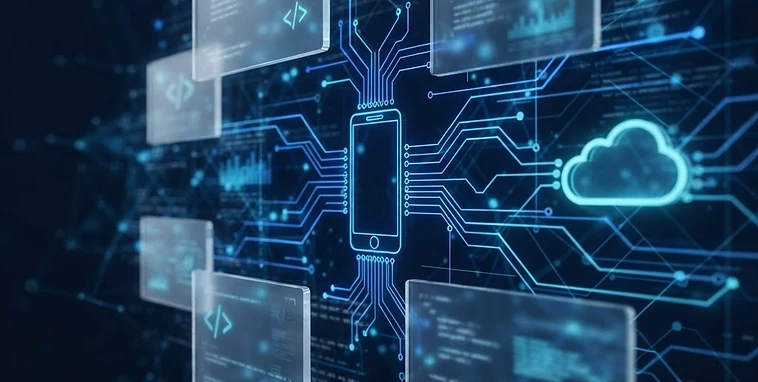 Web, app and IT technology background