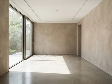 A clean, empty renovated commercial space with polished floors