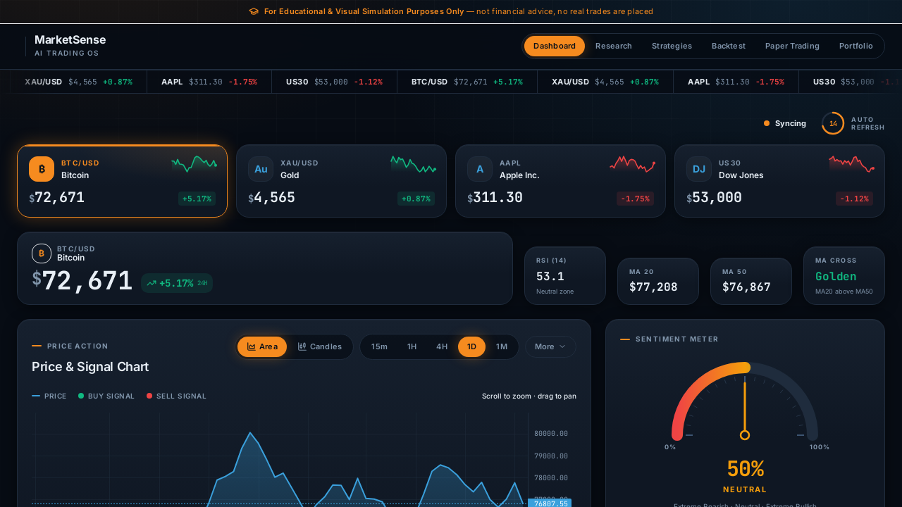 Trading Tracker template preview