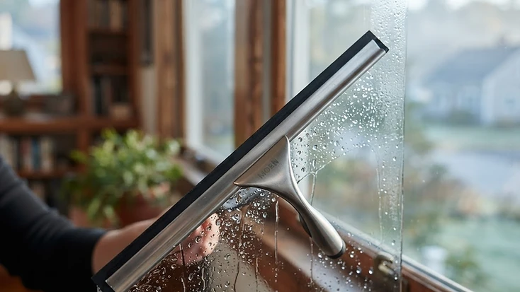 Illustrative image of clear residential windows with clean glass and frames, for an article on residential window cleaning in Portland, Maine.