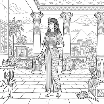 Ancient Egyptian noble in linen wrap