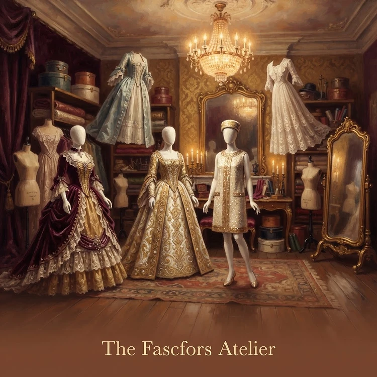 Fashion Through the Ages coloring page for adults