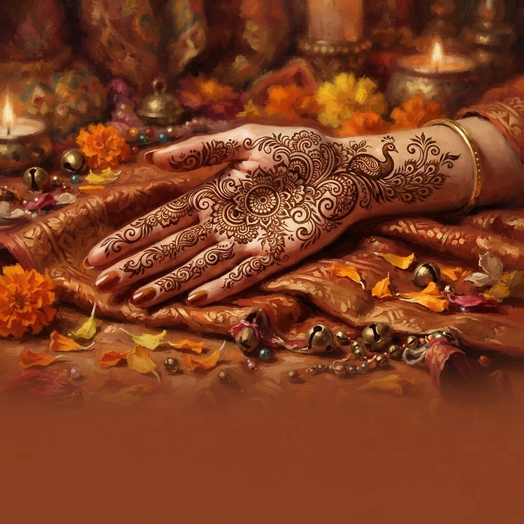Henna coloring page for adults