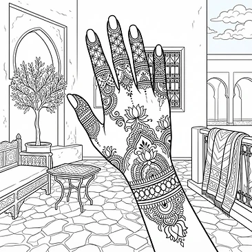 Dotted Filigree Covering Fingertip Sections