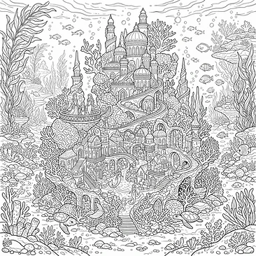 Undersea kingdom carved into coral reefs