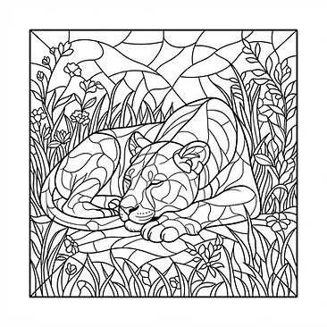 Lioness resting in golden grass