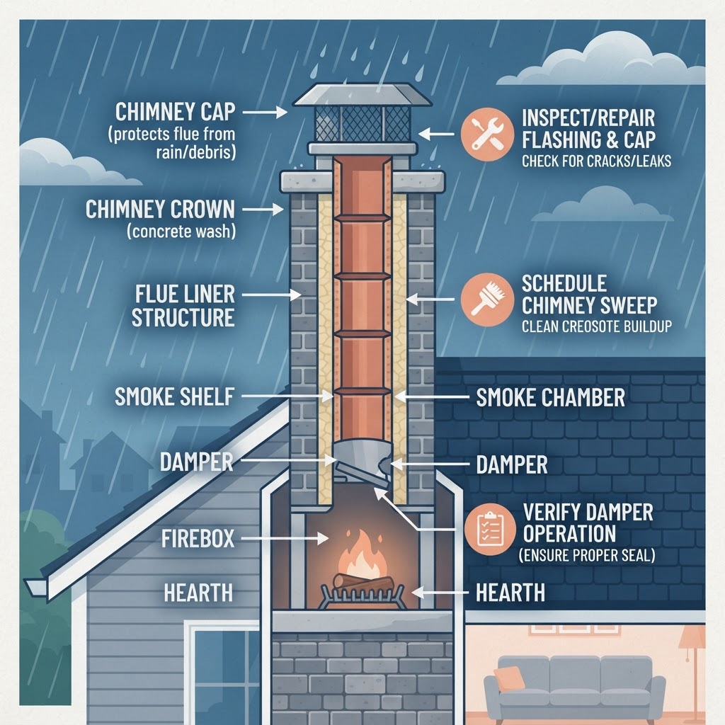 Why Annual Chimney Cleaning is Critical for Tacoma Homes During the Rainy Season