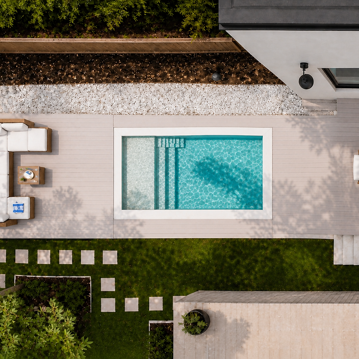 Martini cocktail pool with its namesake drink