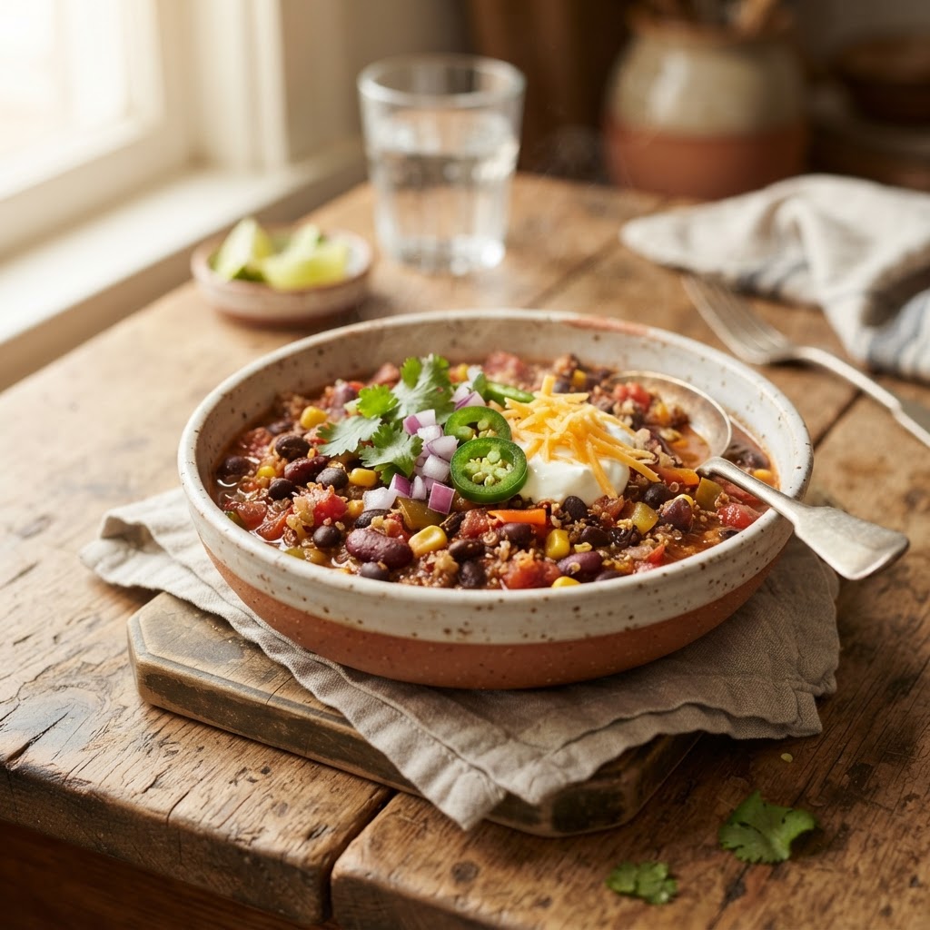 Hearty Garden Vegetarian Chili