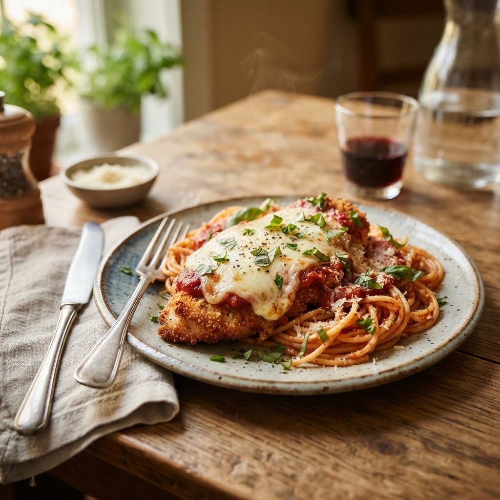 Classic Crispy Chicken Parmesan