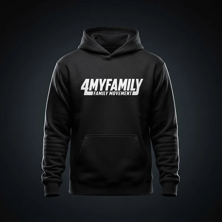 4MyFamily Logo Hoodie in Black