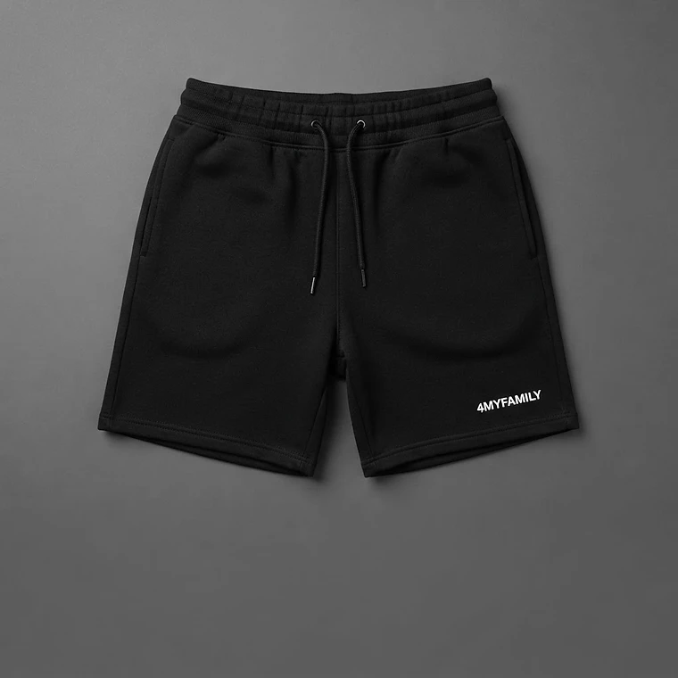 4MyFamily Fleece Shorts in Black