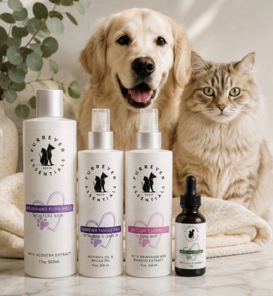 Furrever Essentials products with pets