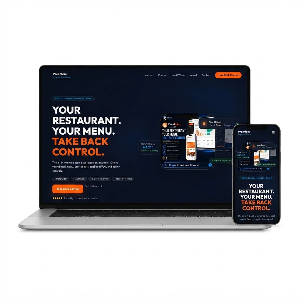 Real screens from the PreeMenu platform