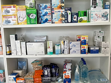 Curativos, produtos descartáveis, aparelhos e muito mais