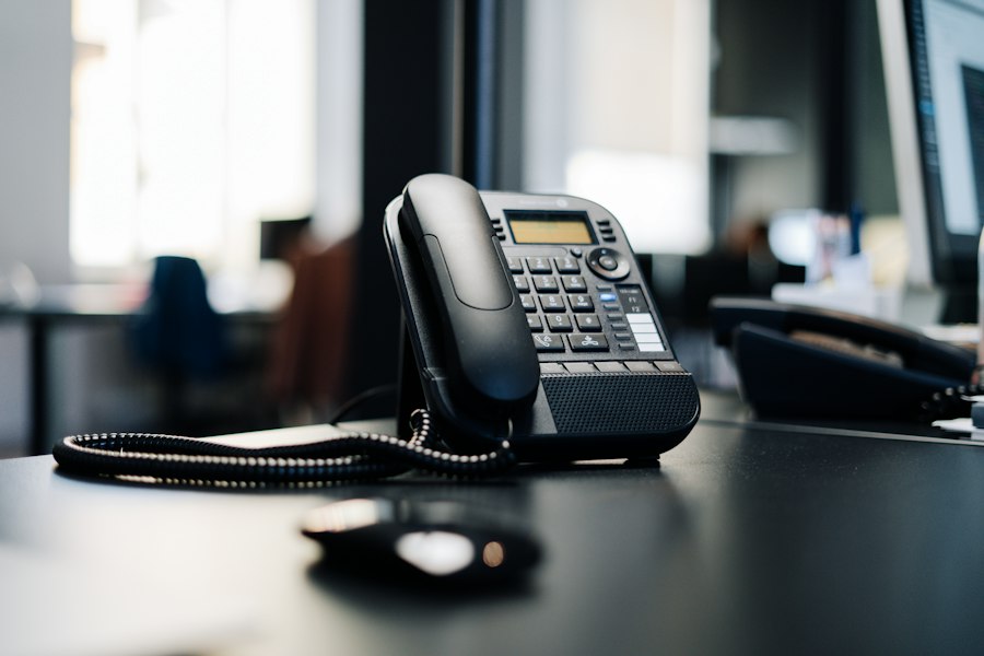 Desk phone, ready for a call