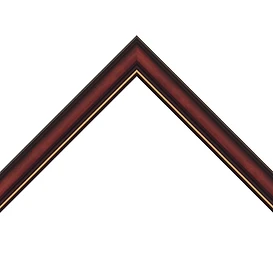 Mahogany with Gold Lip — Profile corner
