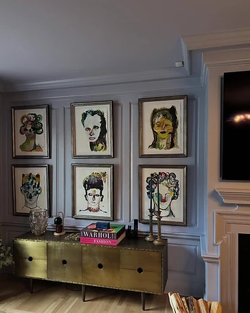 Custom framed piece installed in an Atlanta collector's home