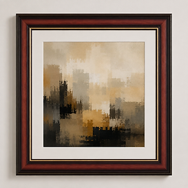 Mahogany with Gold Lip — Framed