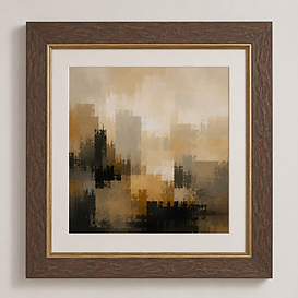 Carved Bark with Gold Bevel — Framed