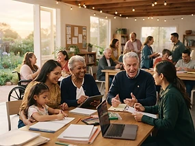 A diverse community gathering in genuine connection