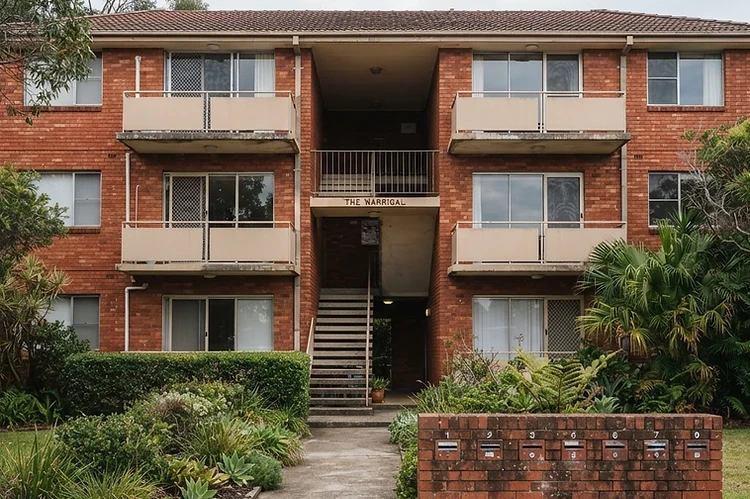 Bin rooms, car parks and shared cavities connect every lot in the block.