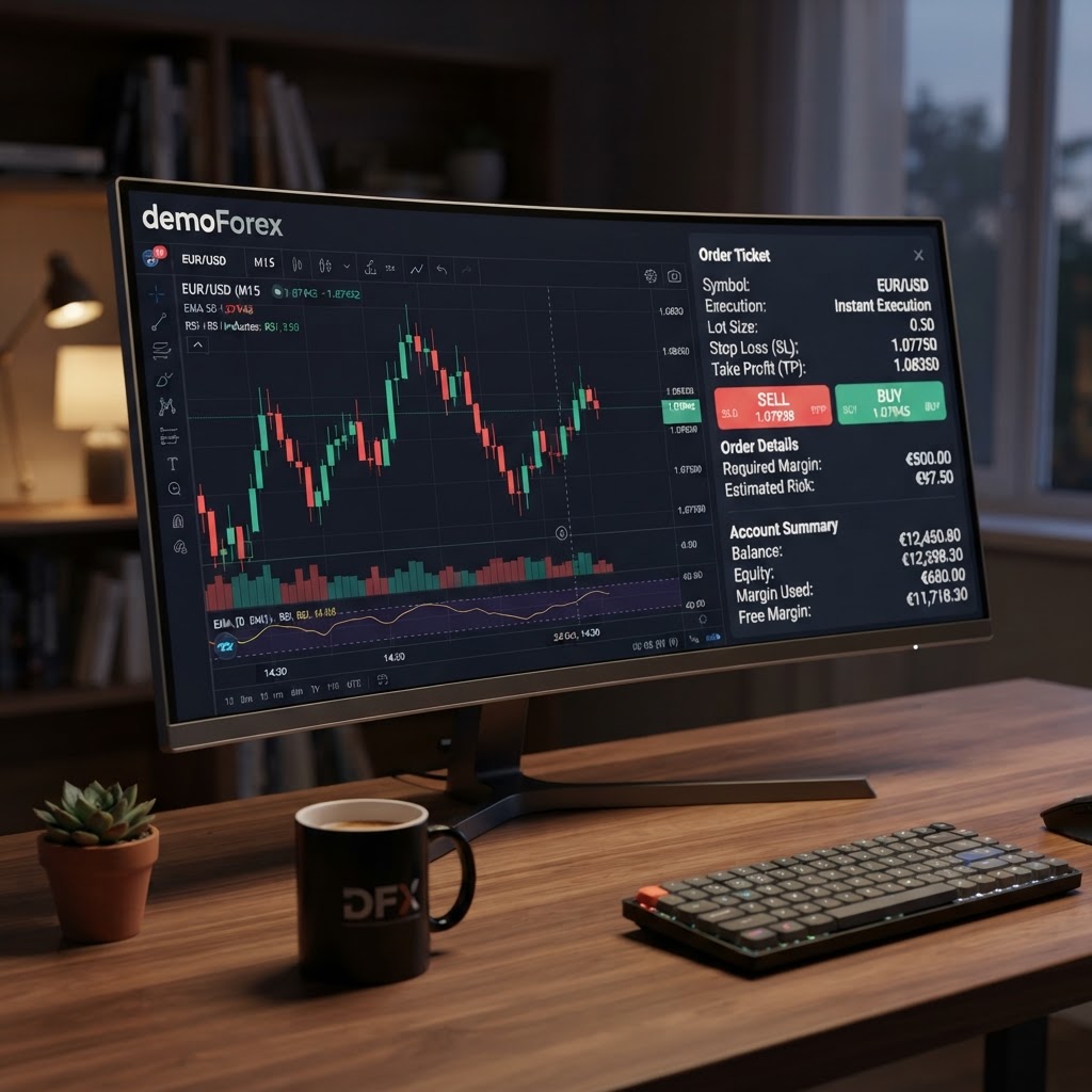 demoForex Trade screen