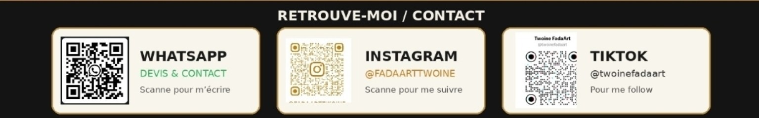 Retrouvez FadaArt — WhatsApp, Instagram, TikTok