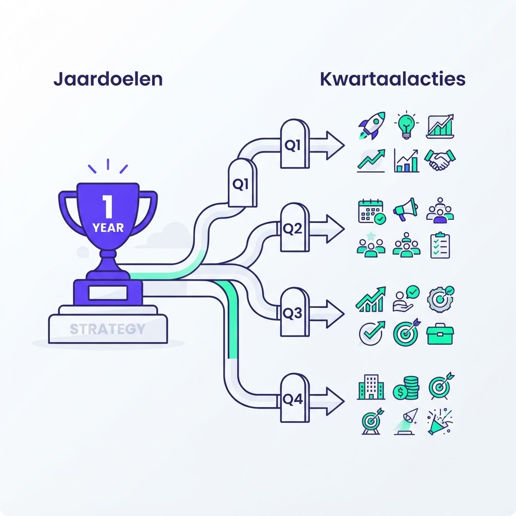 Jaarplan maken voor je bedrijf: zo vertaal je jaardoelen naar kwartaalacties