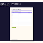 Projectplanner voor Creatieven — voorbeeldpagina 3