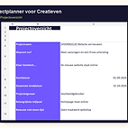 Projectplanner voor Creatieven — voorbeeldpagina 2