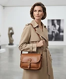 Leather handbag – on a model shot generated by KEEPER