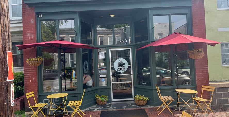 Abi's Books & Brews storefront on Cary Street