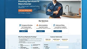 Brightwater Plumbing website homepage