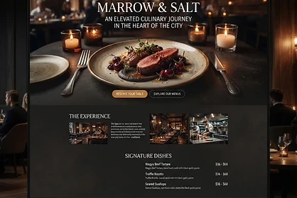 Restaurant website design