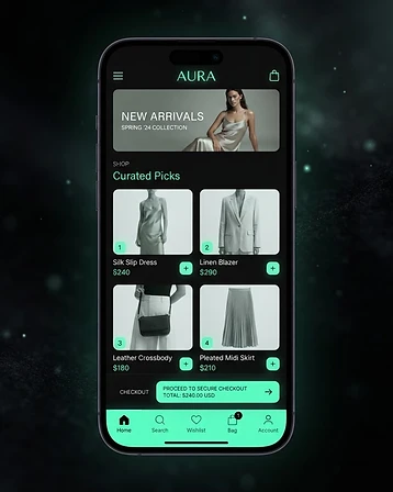 Retail & Fashion mobile app for Vellum & Co